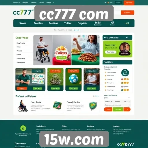 Acessibilidade e suporte no site cc777 com