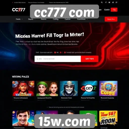 Tendências de design do site cc777 para usuários
