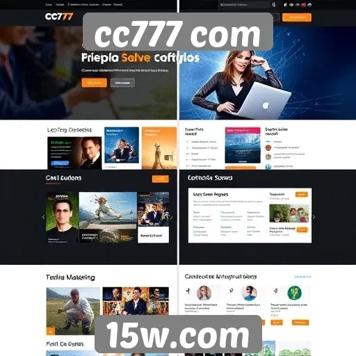 evolução do design do site cc777 com